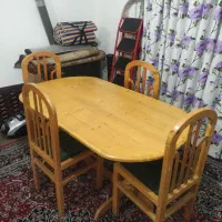 میز غذاخوری چهار نفره چوب نراد