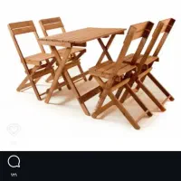 میز صندلی چهار نفره چوبی