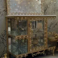 آیینه کنسول برنجی پر کار