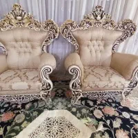 مبلمان شاه نشین کلاف درشت و شیک( در حد نونو )|مبلمان خانگی و میز عسلی|بروجرد, |دیوار