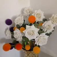 گل ب همراه گلدان|گل مصنوعی|شهریار, کهنز|دیوار