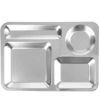 ظرف سینی استیل مدل سلف سرویس۲ عدد