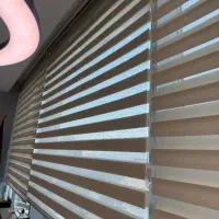 دوعدد پرده زیرا کرم قهوه ای نو
