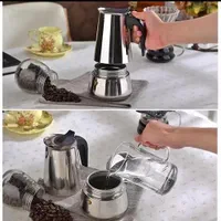 قهوه جوش استیل 4کاپ|قوری، کتری، قهوه‌ساز دستی|تهران, میدان ولیعصر|دیوار