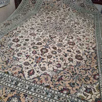 فرش دستباف ۹ متری کاشان ترنج خورشیدی|فرش|کرج, برغان|دیوار