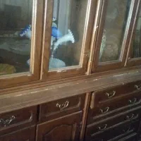 بوفه چوبی دو تکه|بوفه، ویترین، کنسول|شیراز, عفیف‌آباد|دیوار