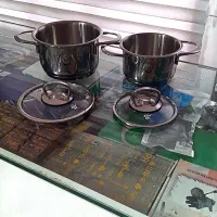 قابلمه ۲ تایی تمام استیل کودک ضخیم زوپینی ترکیه|ظروف پخت‌وپز|اردبیل, |دیوار