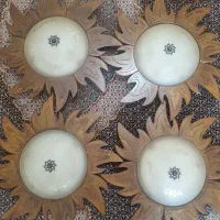 لوستر سقفی چوبی خورشیدی|لوستر و چراغ آویز|کرمانشاه, |دیوار