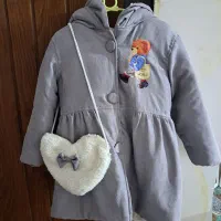 کاپشن  پالتو  دخرانه با کیف