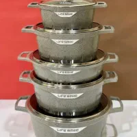 سرویس قابلمه 10 پارچه لایف اسمایل|ظروف پختوپز|بروجن, |دیوار