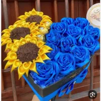 گل لاله، آفتابگردان روبانی|گل مصنوعی|ملایر, |دیوار