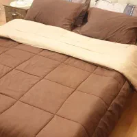 سرویس روتختی کرم قهوه ای دورو