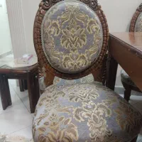 مبل استیل 11نفره 2عدد میز  ومیز نهارخوری 8نفره