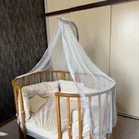 تخت چوبی گهواره شو چند حالته،حد نو مناسب سیسمونی