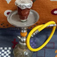 قلیان استیل شیشه ای.. گلدان بزرگ شیشه مصرفی دکور