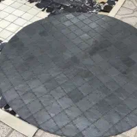 فرش دایره تمام چرم دستدوز و چرخدوز