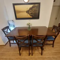 میزناهارخوری کارکرده ۶ تا ۷ نفره با نیمکت( کم جا)