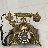 تلفن برنجی|کلکسیون اشیاء عتیقه|آفتاب, |دیوار