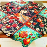 رومیزی یلدا انار فقط عمده|پرده، رانر، رومیزی|اراک, |دیوار