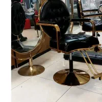 صندلی اصلاح  چستر فورتیک طلایی چرم کریستال نونو