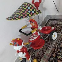صندلی ماشین و سه چرخه کودک و۲تاب بچه