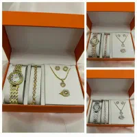 ست زنانه ۵ تیکه طرح جواهر با جعبه