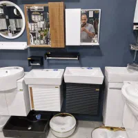 روشویی کابینتی و آینه‌باکس حاجی ابوطالبی رودهنd۵|لوازم سرویس بهداشتی|بومهن, |دیوار