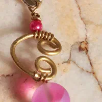 دستبند قلبی با مهره موون استون صورتی|جواهرات|اصفهان, جلالیه|دیوار