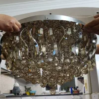 لوستر کریستالی بزرگ در حد نو|لوستر و چراغ آویز|لاهیجان, جمهوری|دیوار