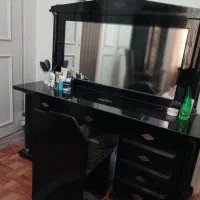 سرویس میزتوالت و کتابخانه پولیش مشکی|تخت و سرویس خواب|تهران, سازمان آب|دیوار