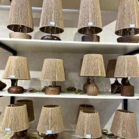 اباژور چوب گردو با کلاهک نخ رافیا