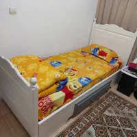 تخت یک نفره چوبی|تخت و سرویس خواب|نوشهر, |دیوار