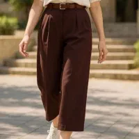 شلوار واید لگ کرپ مازراتی