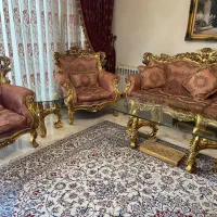 مبلمان استیل ۹ نفره و میز ناهارخوری ۸ نفره|مبلمان خانگی و میز عسلی|تهران, سید خندان (جلفا)|دیوار