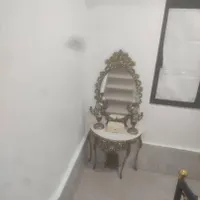 آیینه و شمعدان و ساعت ایستاده برنزی اصل