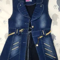 ست جلیقه وشلوار لی اصل..دودست سایز ۶و۵ تازه