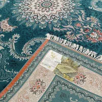 دو تخته فرش ۱۲ متری کاشان ۷۰۰ شانه طرح روژان آبی|فرش|یزد, |دیوار