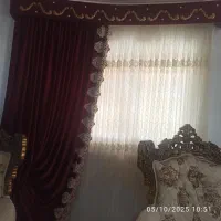 سه پرده برای پنجره دو متری بدون مخمل توی عکس