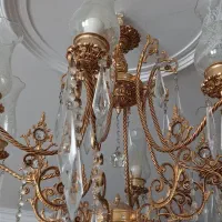 لوستر ۸ شاخه فومنگانی آب طلا|لوستر و چراغ آویز|تهران, تهرانپارس جنوبی|دیوار