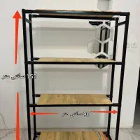 دکور ، قفسه ، طبقه چوبی فلزی
