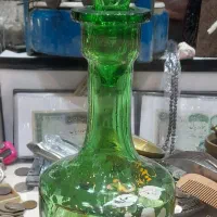 پیه سوز قدیمی و پارچ دوغ شیشه ای کلکسیونی|کلکسیون اشیاء عتیقه|لاهیجان, خمیر کلایه|دیوار