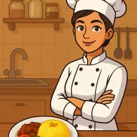 خانم آشپز در آشپزخانه شما