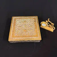 جعبه جواهرات .برنجی .تمام قلم