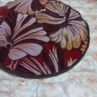گلیم فرش گرد و دایره ای سه بعدی خوشگل و ترو تمییز