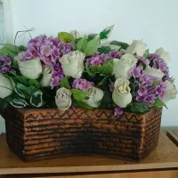 گل وگلدان سفالی بزرگ|گل و گیاه طبیعی|قم, عمار یاسر|دیوار