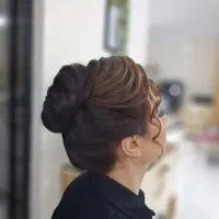 شنیون میکاپ و رنگ مو