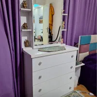 آینه دراور سالم رنگ سفید