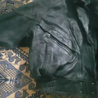 کاپشن چرم اصلی کمری سایزL