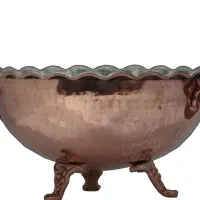 کاسه مسی سه پایه گوشواره دار