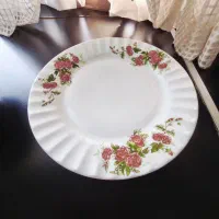 پلو خوری و خورش خوری گل سرخی